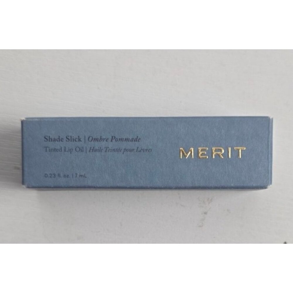 NEW IN BOX. MERIT Shade Slick Tinted Lip Oil Infused with Rosehip Oil & Shea But